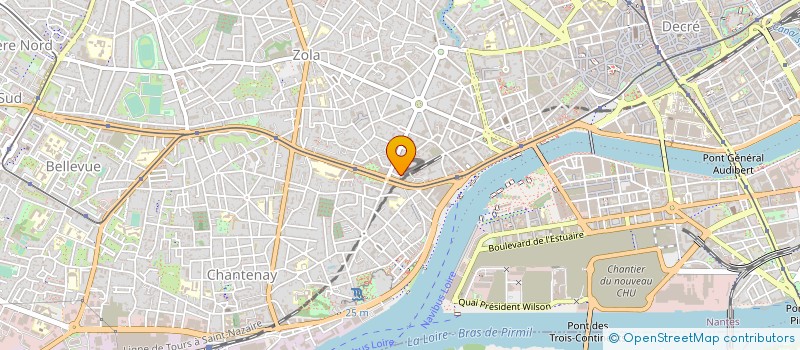 localisation de l'entreprise OUEST CUIR DIFFUSION à NANTES