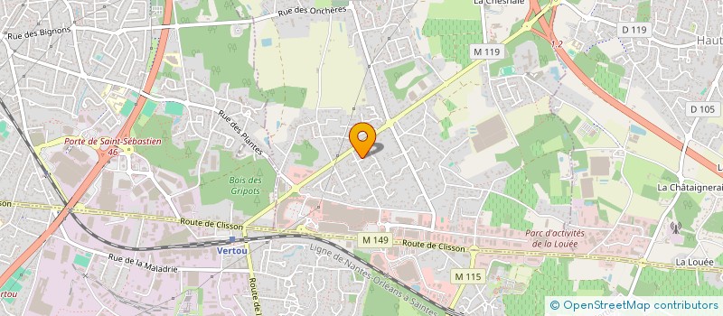 localisation de l'entreprise OUEST DISTRIBUTION EMBALLAGES  BASSE-GOULAINE