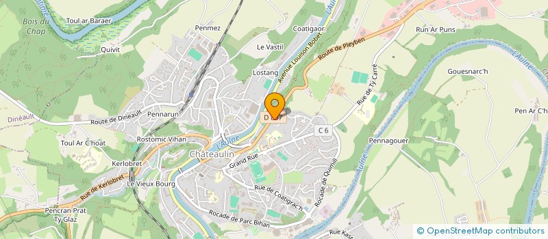 localisation de l'entreprise OUEST DOMOTIQUE à CHATEAULIN