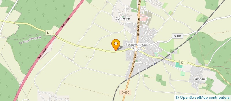 localisation de l'entreprise OUEST DRAINAGE à BEAUVOIR-SUR-NIORT