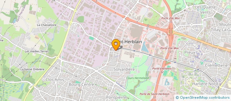 localisation de l'entreprise OUEST ECHAFAUDAGES à ST-HERBLAIN