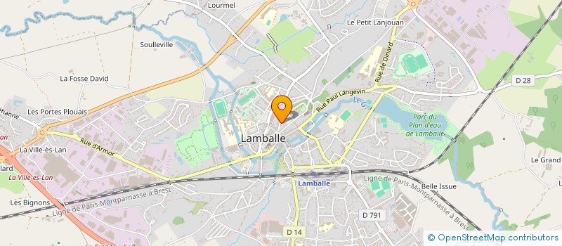 localisation de l'entreprise OUEST EDITIONS à LAMBALLE-ARMOR