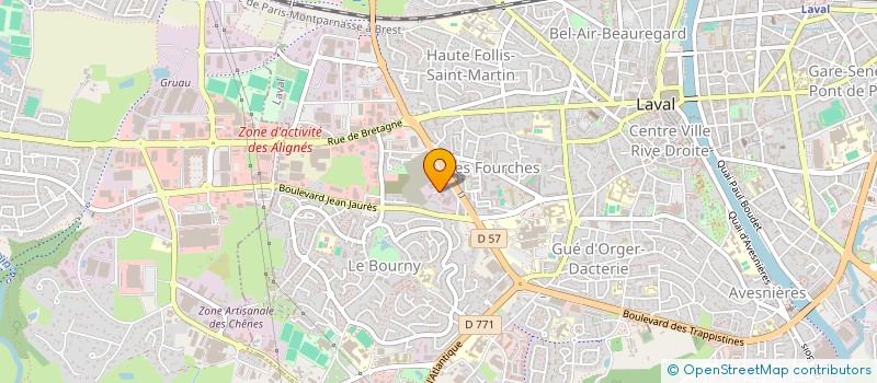 localisation de l'entreprise OUEST ELECTRICITE à LAVAL