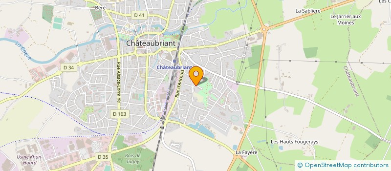 localisation de l'entreprise OUEST ELECTRICITE à CHATEAUBRIANT