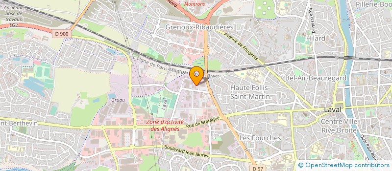 localisation de l'entreprise OUEST ENERGIES RENOUVELABLES à LAVAL