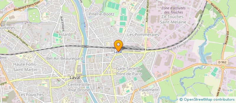 localisation de l'entreprise OUEST FORMATION à LAVAL