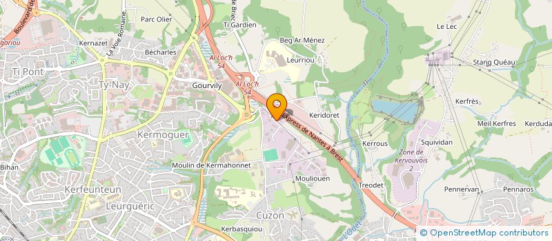 localisation de l'entreprise OUEST GESTION à QUIMPER