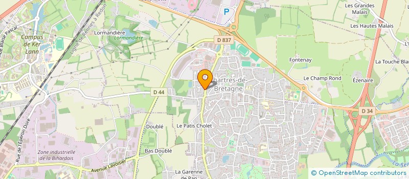 localisation de l'entreprise OUEST GROSSISTE INTERNATIONAL DEVELOPPEMENT OGID  CHARTRES-DE-BRETAGNE