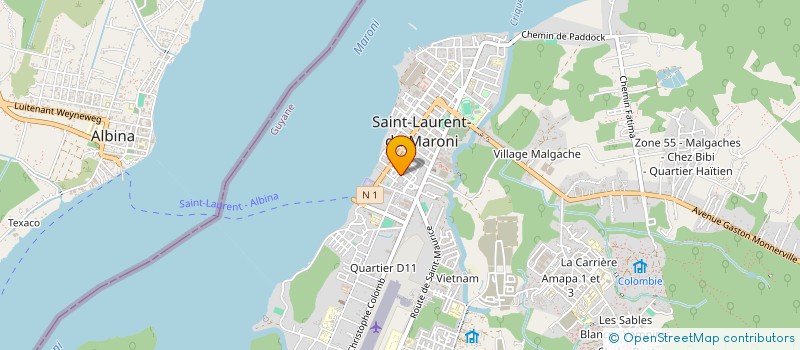 localisation de l'entreprise OUEST GUYANE ANIMATION à SAINT-LAURENT-DU-MARONI