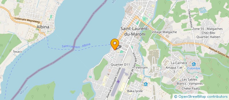 localisation de l'entreprise OUEST GUYANE MENUISERIE à SAINT-LAURENT-DU-MARONI