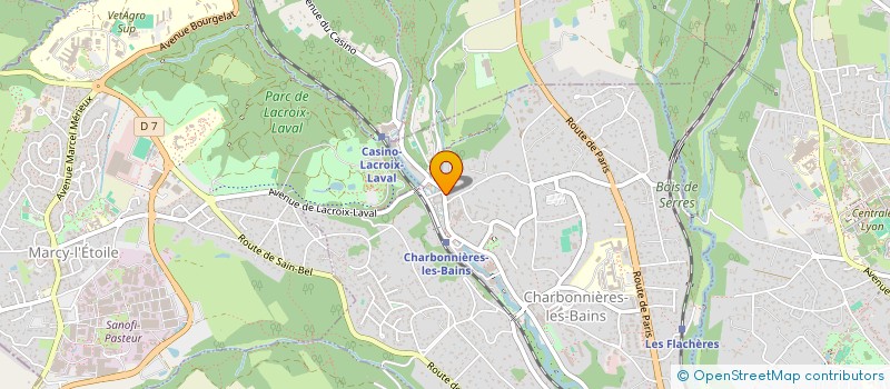 localisation de l'entreprise OUEST HOME à CHARBONNIERES-LES-BAINS