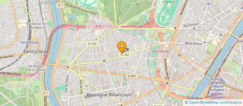 localisation de l'entreprise OUEST HOME CARE MEDICAL à BOULOGNE-BILLANCOURT