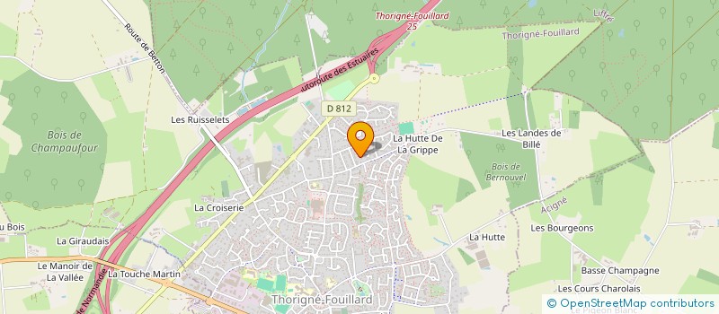 localisation de l'entreprise OUEST HYGIENE DISTRIBUTION  THORIGNE-FOUILLARD