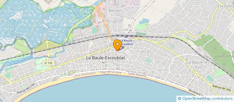 localisation de l'entreprise OUEST IMMOBILIER E JACONELLI ET CIE à LA BAULE-ESCOUBLAC