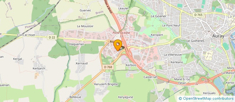 localisation de l'entreprise OUEST IMPORT à AURAY