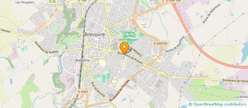 localisation de l'entreprise OUEST IMPRESSIONS EUROPE  BRESSUIRE