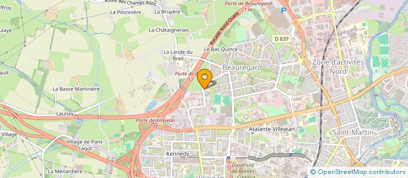 localisation de l'entreprise OUEST IMPRESSIONS OBERTHUR à RENNES