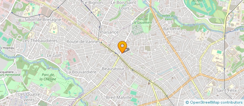 localisation de l'entreprise OUEST IMPRIMERIE à NANTES
