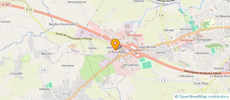 localisation de l'entreprise OUEST INDUS ELEC à RIEC SUR BELON