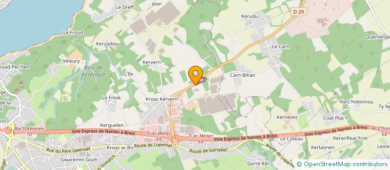 localisation de l'entreprise OUEST INERTE à BREST
