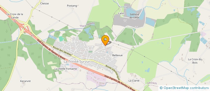 localisation de l'entreprise OUEST KOLORS  LA TRINITE-SURZUR