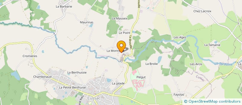 localisation de l'entreprise OUEST LIMOUSIN à CUSSAC