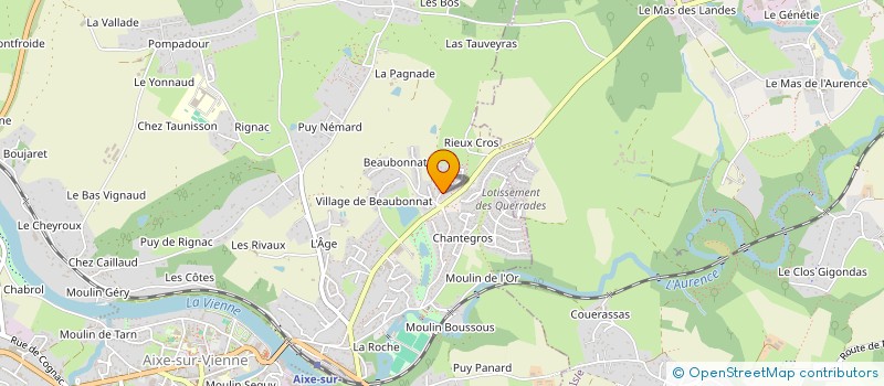 localisation de l'entreprise OUEST LIMOUSIN JARDI BRICO  AIXE-SUR-VIENNE