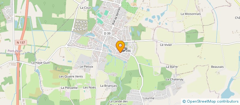 localisation de l'entreprise OUEST LITERIE à ORGERES