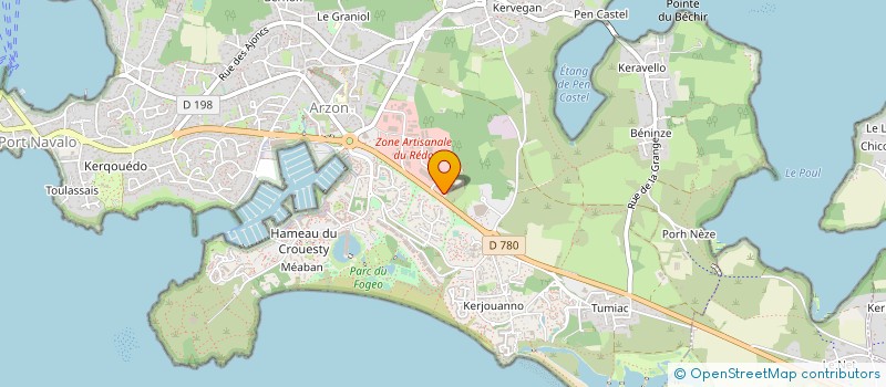 localisation de l'entreprise OUEST MARINE à ARZON