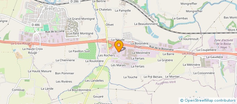 localisation de l'entreprise OUEST MATERIEL TRAVAUX PUBLICS à SERVON-SUR-VILAINE