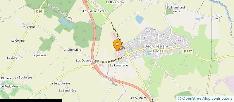 localisation de l'entreprise OUEST METAL BATIMENT à BEGROLLES-EN-MAUGES