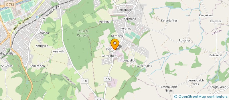 localisation de l'entreprise OUEST METAL SERRURERIE à PENCRAN