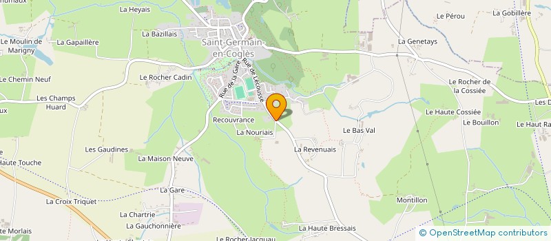 localisation de l'entreprise OUEST NEGOCE BETAIL  SAINT-GERMAIN-EN-COGLES