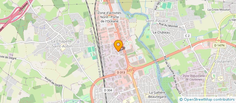 localisation de l'entreprise OUEST NETTOYAGE  LE MANS