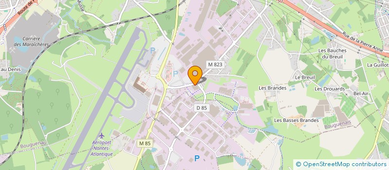 localisation de l'entreprise OUEST OUVERTURES MENUISERIES à BOUGUENAIS