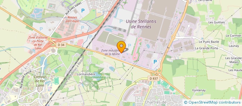 localisation de l'entreprise OUEST PART  CHARTRES-DE-BRETAGNE