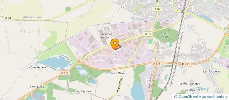 localisation de l'entreprise OUEST PARTENAIRES CONSEIL à CHATEAUBRIANT