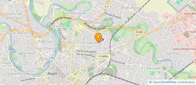 localisation de l'entreprise OUEST PISCINE à NIORT