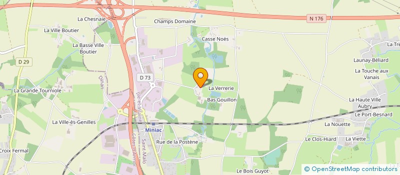 localisation de l'entreprise OUEST PLEIN AIR  MINIAC-MORVAN