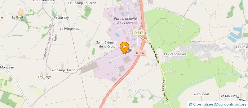 localisation de l'entreprise OUEST PLOMBERIE ELECTRICITE à GRANDCHAMP-DES-FONTAINES