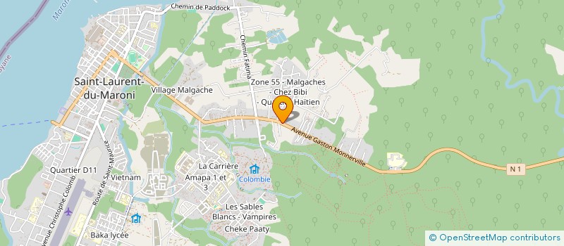 localisation de l'entreprise OUEST POSITIV' à SAINT-LAURENT-DU-MARONI