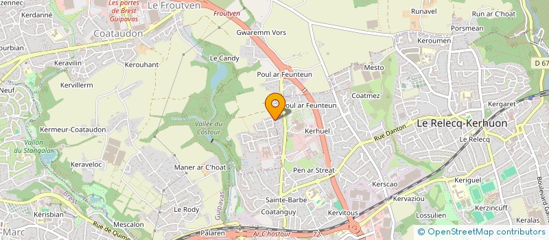 localisation de l'entreprise OUEST PREV  GUIPAVAS