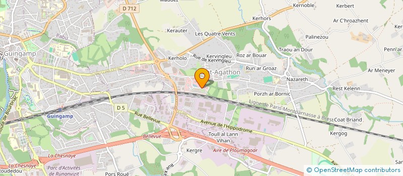 localisation de l'entreprise OUEST PRO EVENT  SAINT-AGATHON