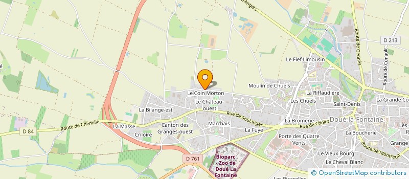 localisation de l'entreprise OUEST PROMOTION à DOUE-EN-ANJOU