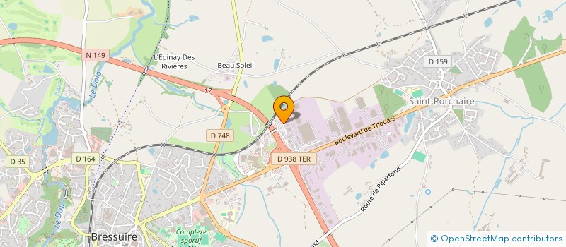 localisation de l'entreprise OUEST PROTECTION INCENDIE  BRESSUIRE