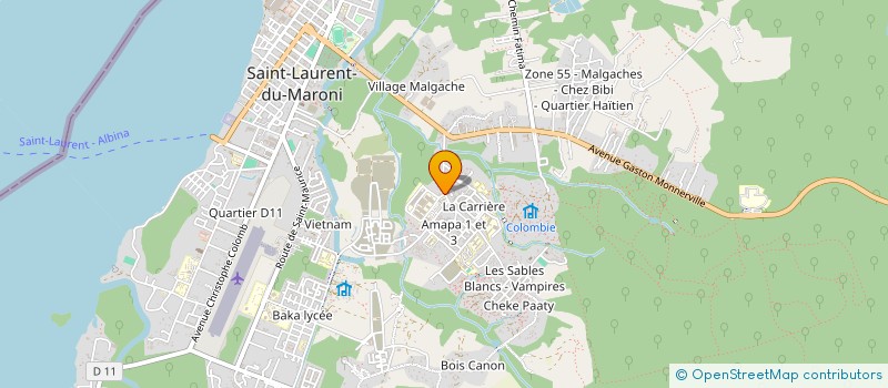 localisation de l'entreprise OUEST , SECURITE, GARDIENNAGE ET MEDIATION à SAINT-LAURENT-DU-MARONI