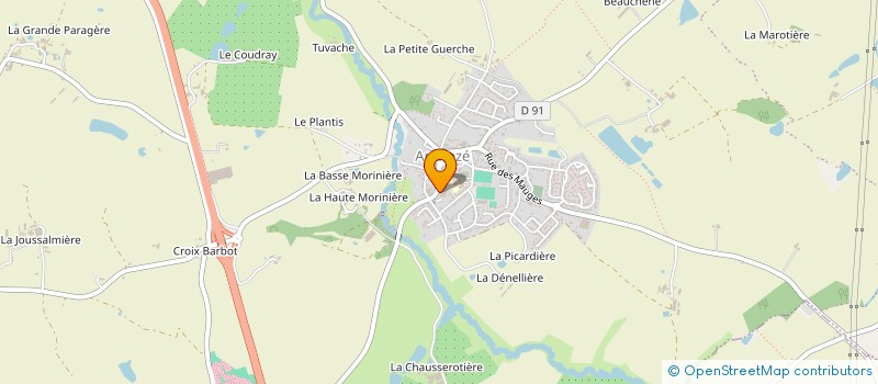 localisation de l'entreprise OUEST SOLAIRE  BEAUPREAU-EN-MAUGES