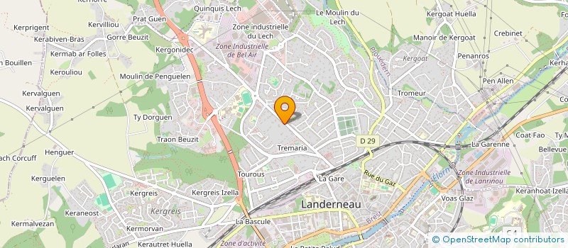 localisation de l'entreprise OUEST SOLAIRE à LANDERNEAU