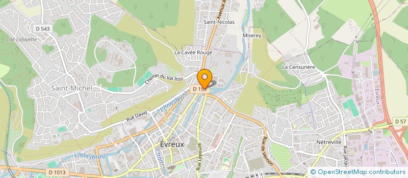 localisation de l'entreprise OUEST TELECOM à EVREUX
