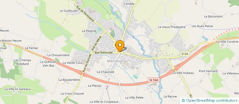 localisation de l'entreprise OUEST THANATOPRAXIE REMPLACEMENT à MERDRIGNAC